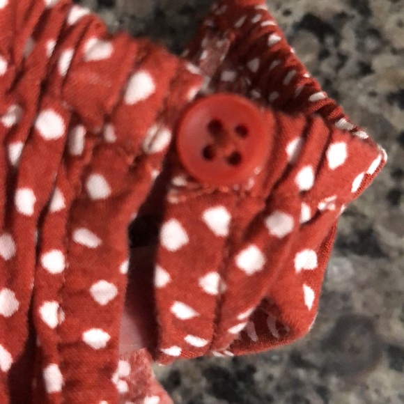 White & Burnt Orange Romper - Picture 5 of 5